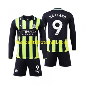 Fußballtrikots Manchester City Erling Haaland 9 Kinder 2024-2025 Langarm Auswärts-trikot kaufen